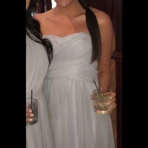 Weddington Way strapless grey bridesmaid dress